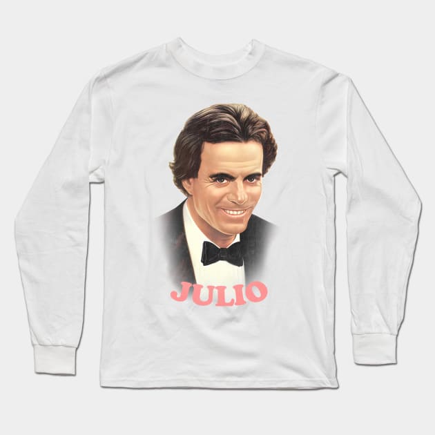 Julio Iglesias // Retro Style Fan Design Long Sleeve T-Shirt by DankFutura